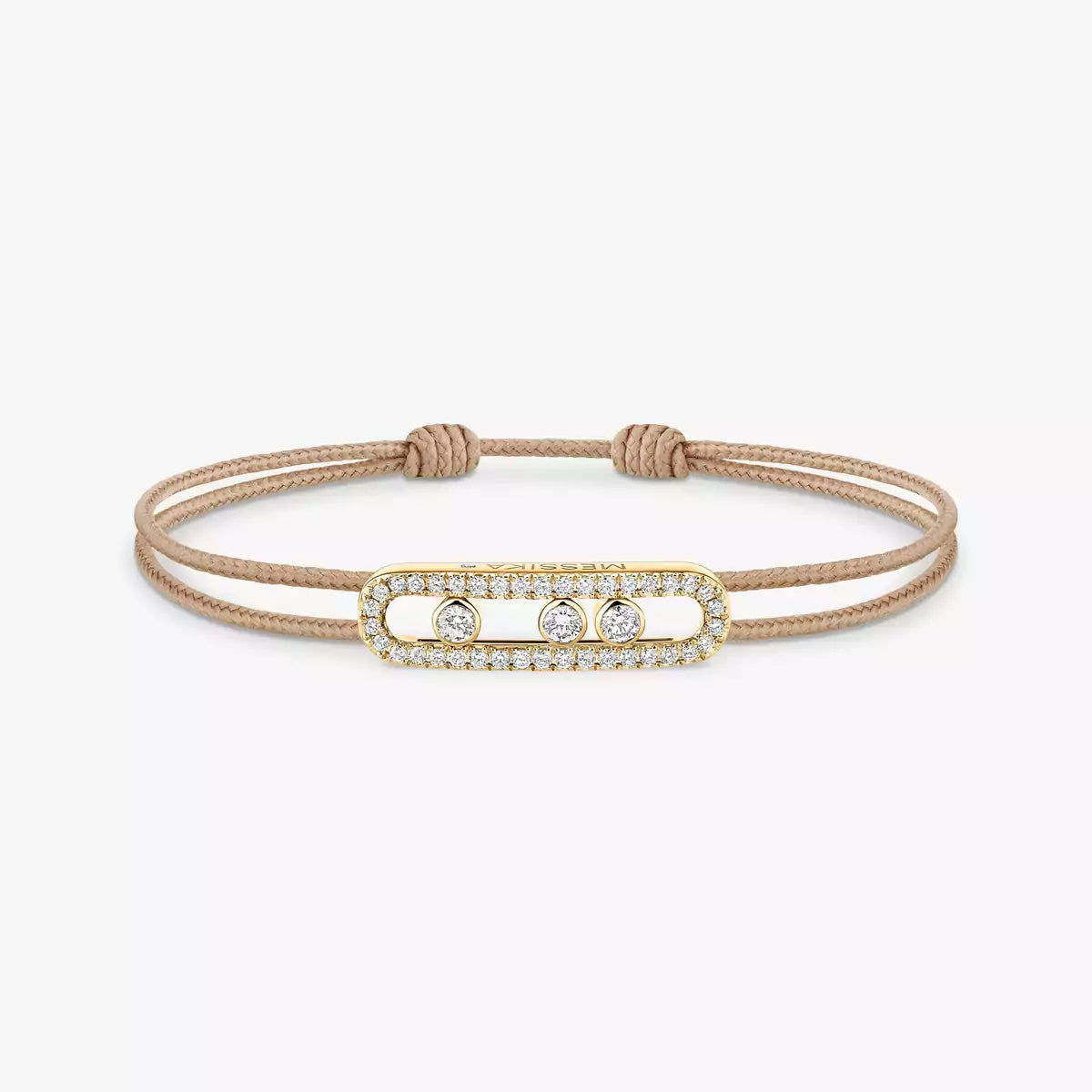 [ElanLuxe Jewelry]Messika Care(s) pink cord pav bracelet