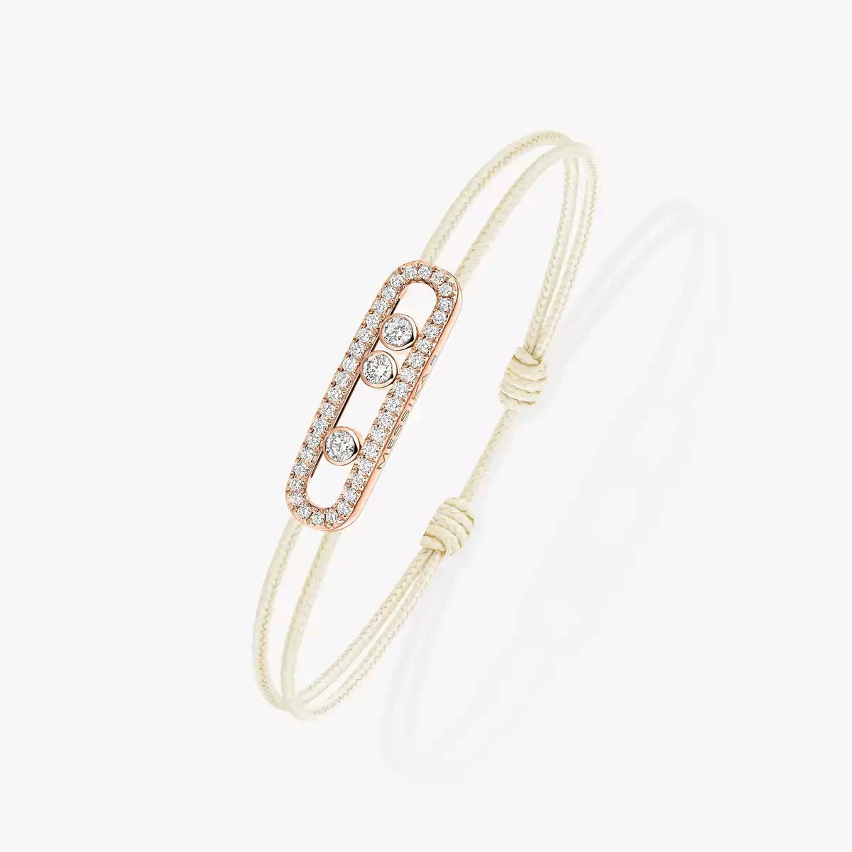 [ElanLuxe Jewelry]Messika Care(s) pink cord pav bracelet