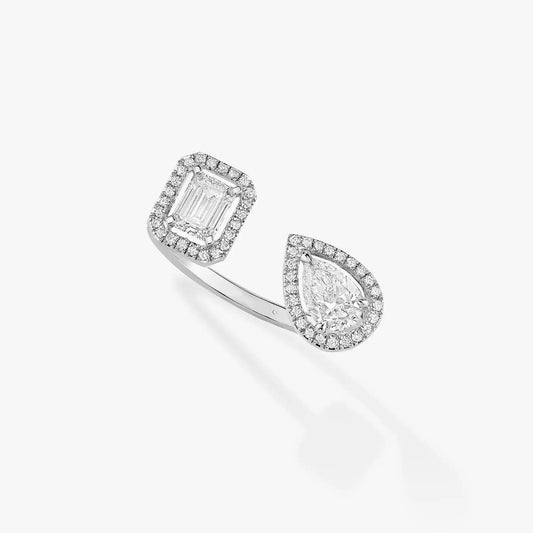 [ElanLuxe Jewelry]MY TWIN TOI & MOI SILVER DIAMOND RING