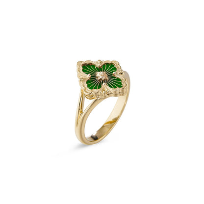 [ElanLuxe Jewelry JEWELRY] OPERA TULLE  RING WITH  ENAMEL BACKGROUND