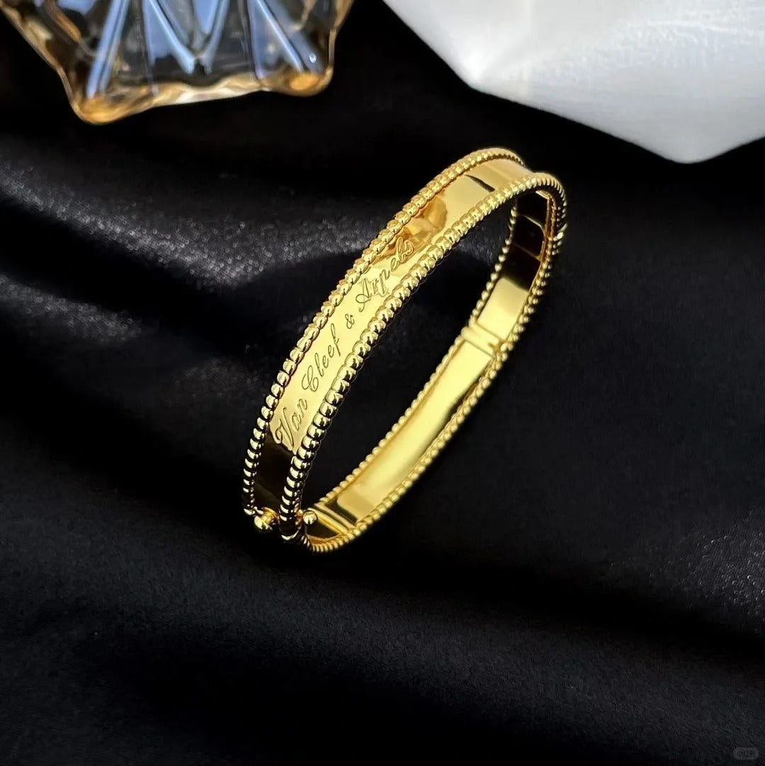 [ElanLuxe Jewelry]CLOVER PERLEE BRACELET SIGNATURE ENGRAVING SERIES