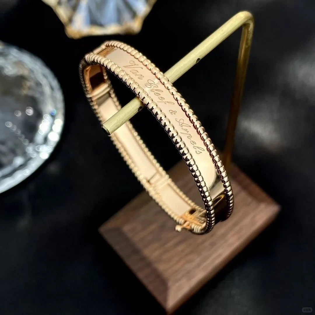 [ElanLuxe Jewelry]CLOVER PERLEE BRACELET SIGNATURE ENGRAVING SERIES