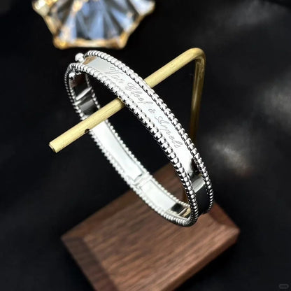 [ElanLuxe Jewelry]CLOVER PERLEE BRACELET SIGNATURE ENGRAVING SERIES
