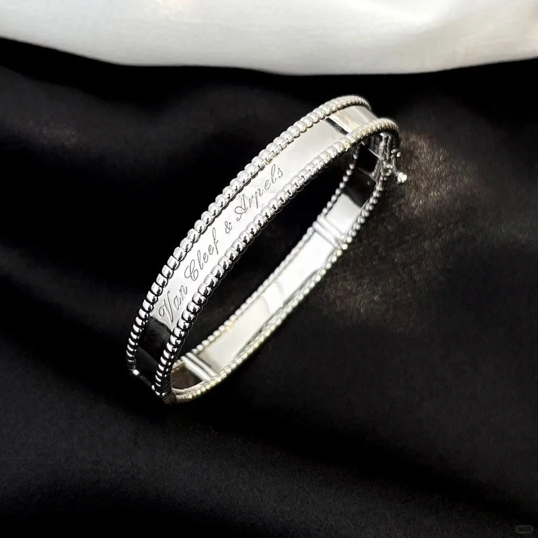 [ElanLuxe Jewelry]CLOVER PERLEE BRACELET SIGNATURE ENGRAVING SERIES