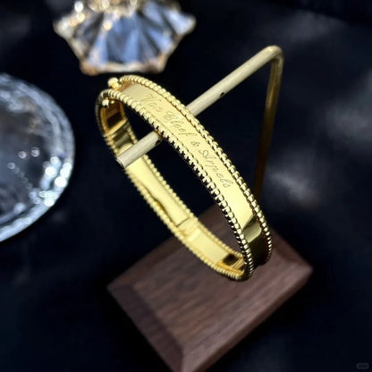 [ElanLuxe Jewelry]CLOVER PERLEE BRACELET SIGNATURE ENGRAVING SERIES