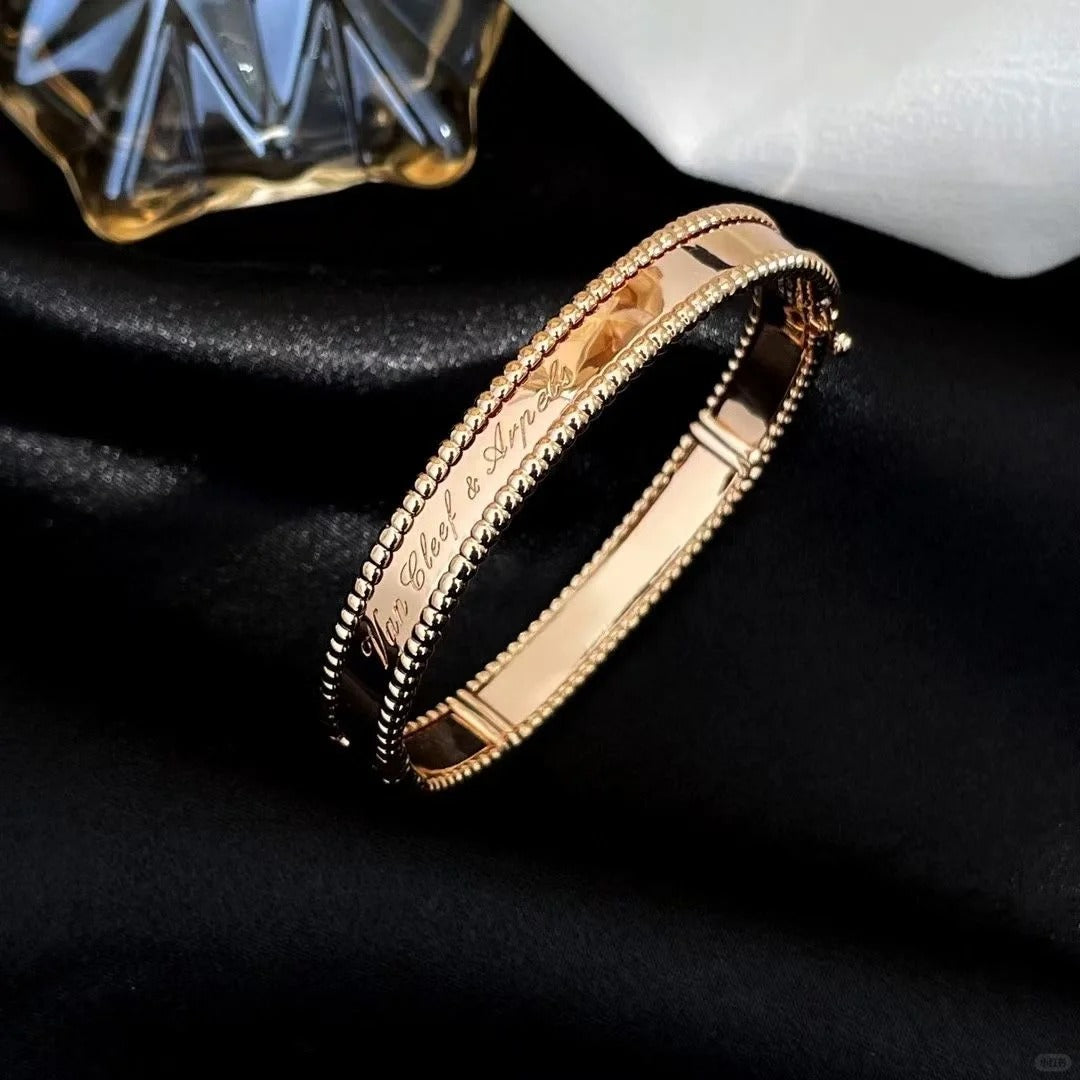 [ElanLuxe Jewelry]CLOVER PERLEE BRACELET SIGNATURE ENGRAVING SERIES