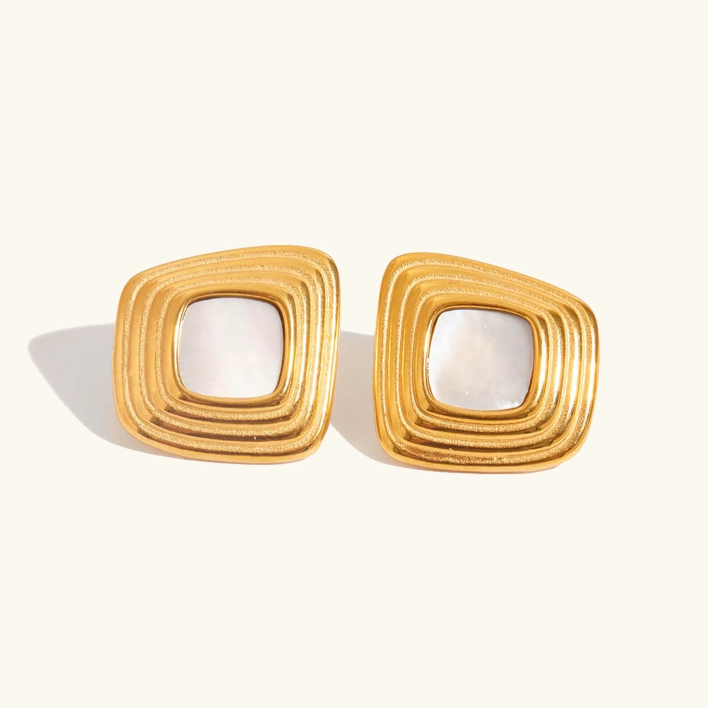[ElanLuxe]Sylvie Geometric Gold Earrings