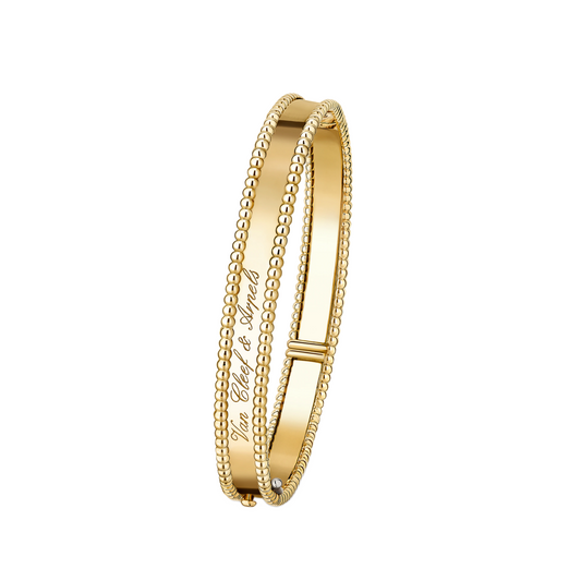 [ElanLuxe Jewelry]CLOVER PERLEE BRACELET SIGNATURE ENGRAVING SERIES
