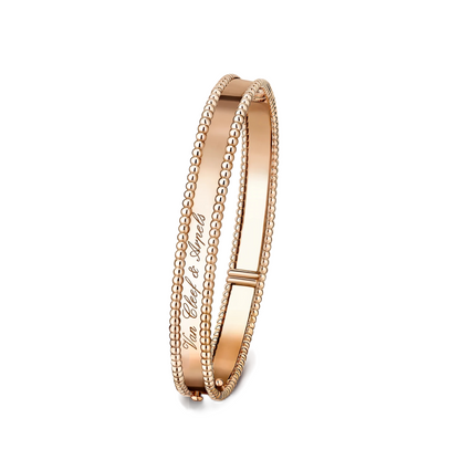 [ElanLuxe Jewelry]CLOVER PERLEE BRACELET SIGNATURE ENGRAVING SERIES