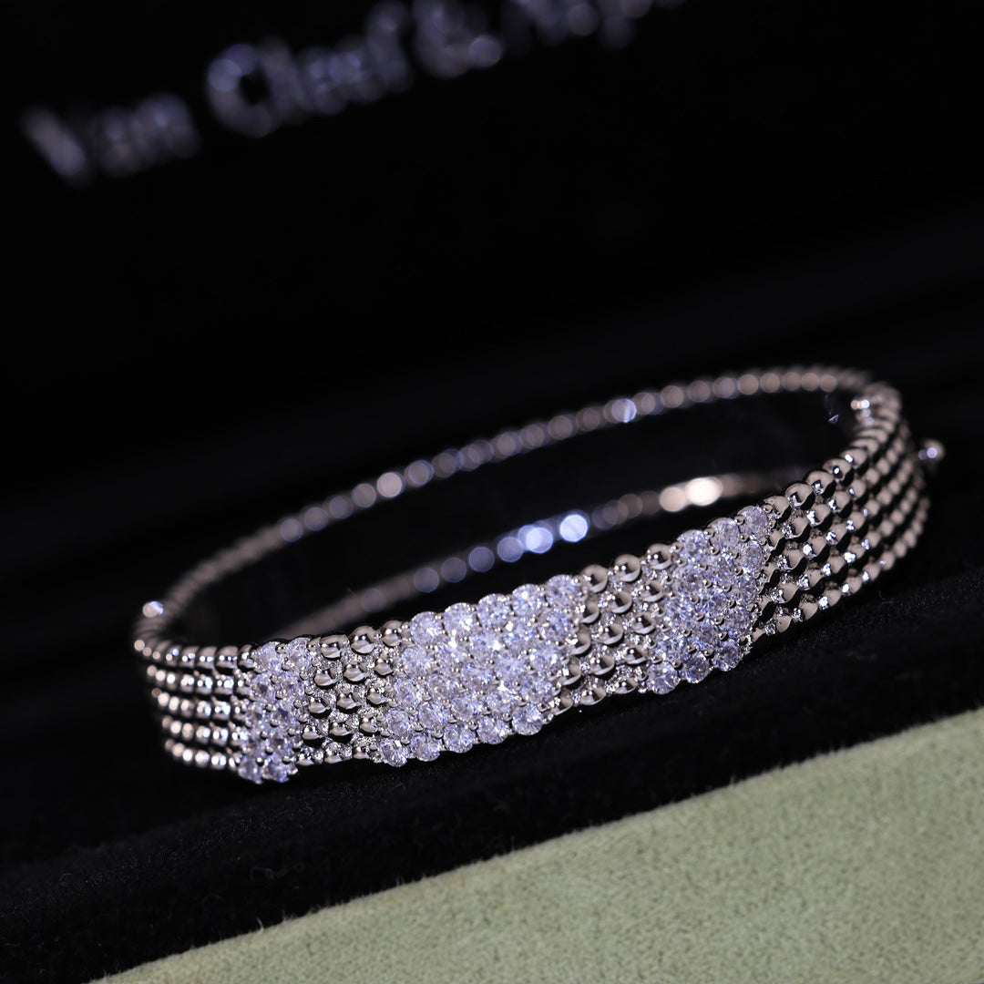 [ElanLuxe Jewelry]  FIVE-ROW DIAMOND BRACELET