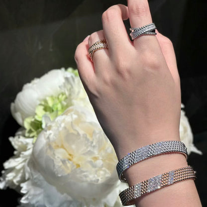 [ElanLuxe Jewelry]  FIVE-ROW DIAMOND BRACELET