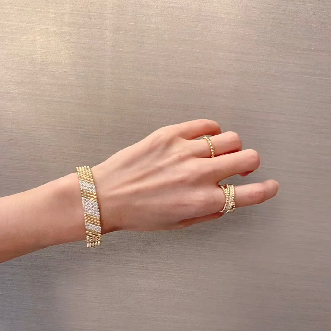 [ElanLuxe Jewelry]  FIVE-ROW DIAMOND BRACELET