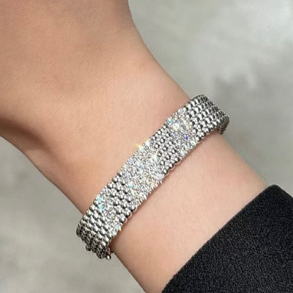 [ElanLuxe Jewelry]  FIVE-ROW DIAMOND BRACELET