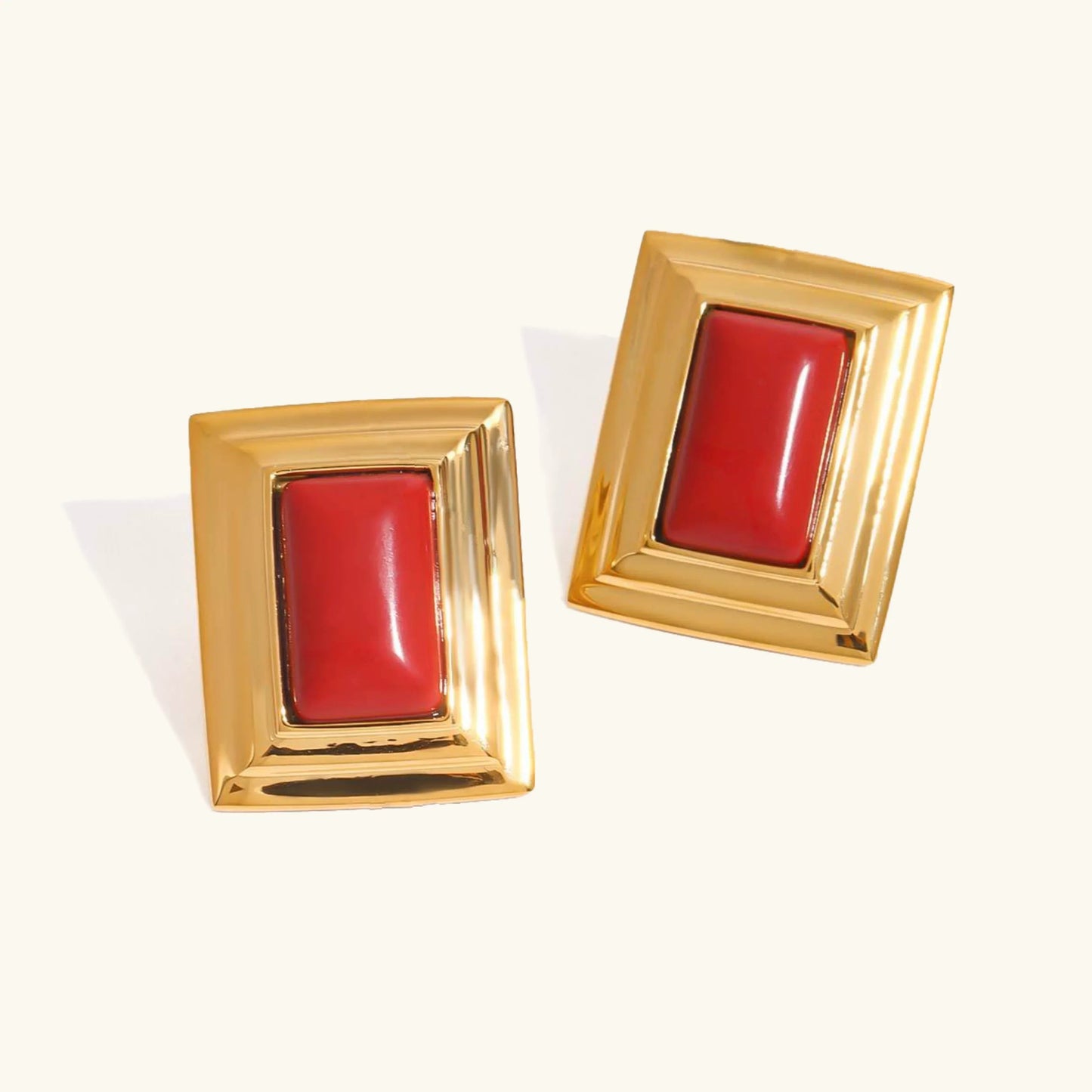 [ElanLuxe]Sybil Gold Enamel Earrings