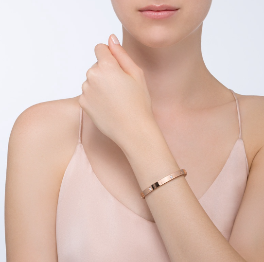 [ElanLuxe Jewelry]LOVE BRACELET 6.1MM 4 DIAMONDS
