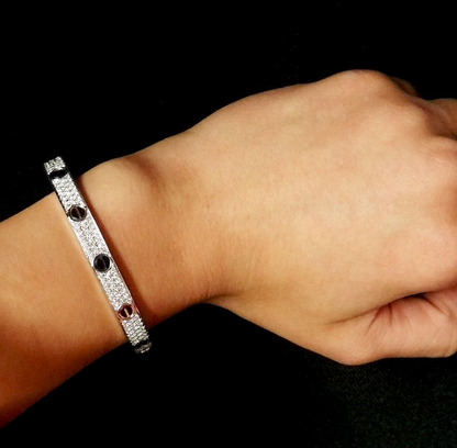 [ElanLuxe Jewelry]LOVE BRACELET 6.1MM DIAMOND-PAVED CERAMIC