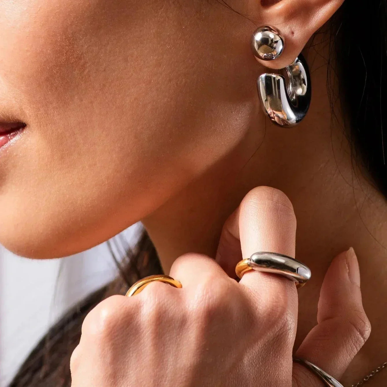 [ElanLuxe]Seren Two Tone Gold Ring