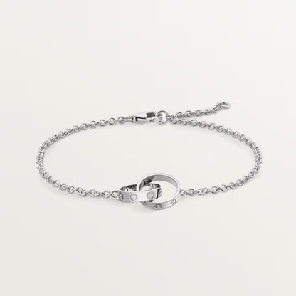 [ElanLuxe Jewelry]LOVE BRACELET DOUBLE RING