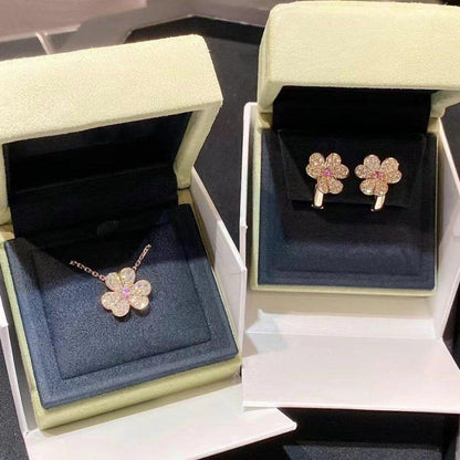 [ElanLuxe Jewelry]FRIVOLE PINK GOLD FLOWER DIAMOND EARRINGS