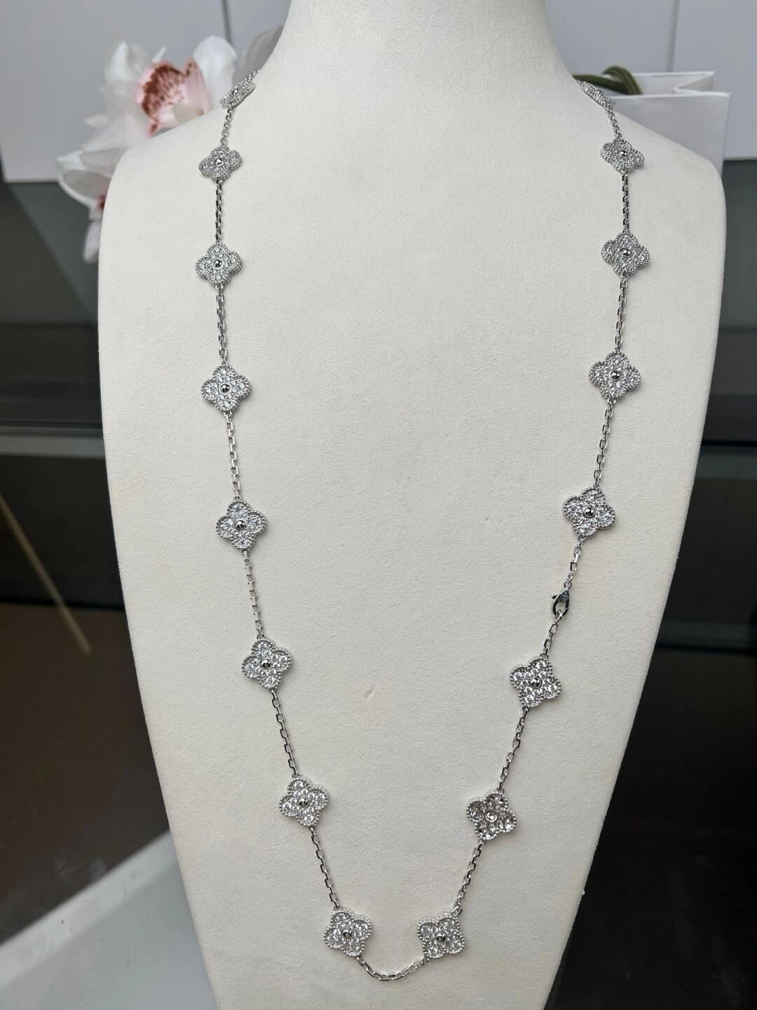 [ElanLuxe Jewelry]CLOVER 20 MOTIFS DIAMOND SILVER
