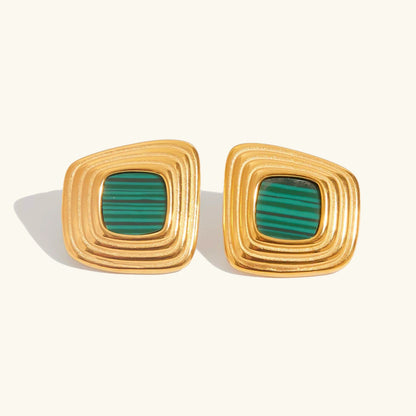 [ElanLuxe]Sylvie Geometric Gold Earrings