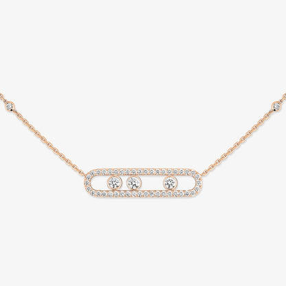 [ElanLuxe Jewelry] Move Pave_ Rose Gold Diamond Necklace