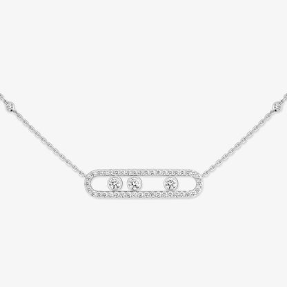 [ElanLuxe Jewelry] Move Pave_ Rose Gold Diamond Necklace