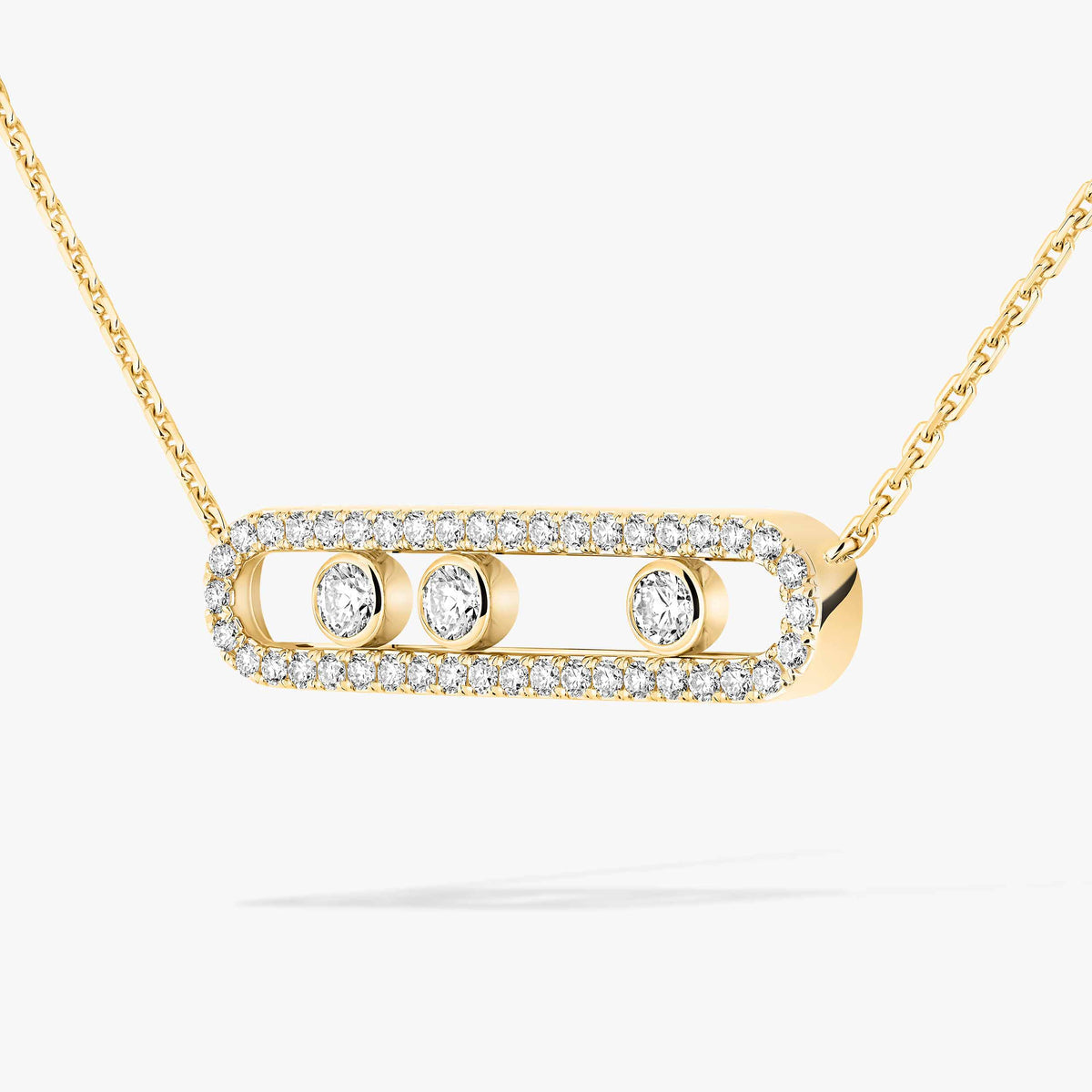 [ElanLuxe Jewelry] Move Pave_ Rose Gold Diamond Necklace
