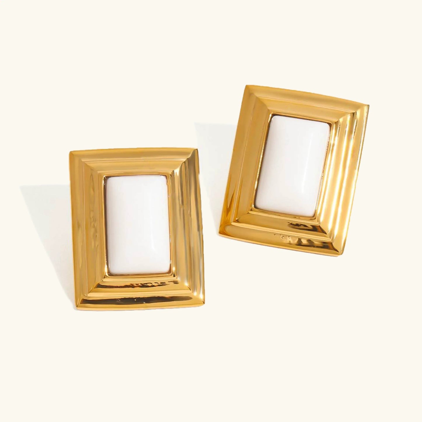 [ElanLuxe]Sybil Gold Enamel Earrings