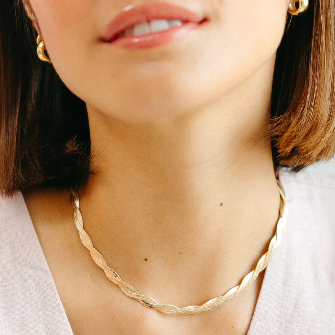 [ElanLuxe]Lysa Twisted Chain Necklace