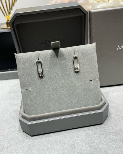 [ElanLuxe Jewelry]MOVE UNO SMALL 1 DIAMOND EARRINGS