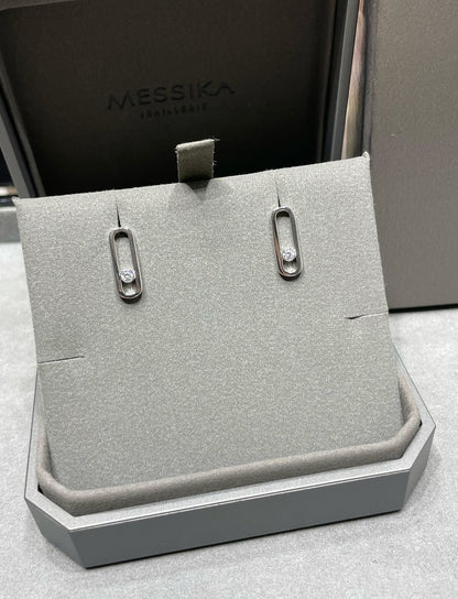 [ElanLuxe Jewelry]MOVE UNO SMALL 1 DIAMOND EARRINGS