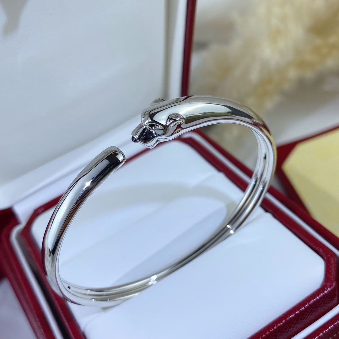 [ElanLuxe Jewelry]PANTHERE SILVER OPEN BRACELET
