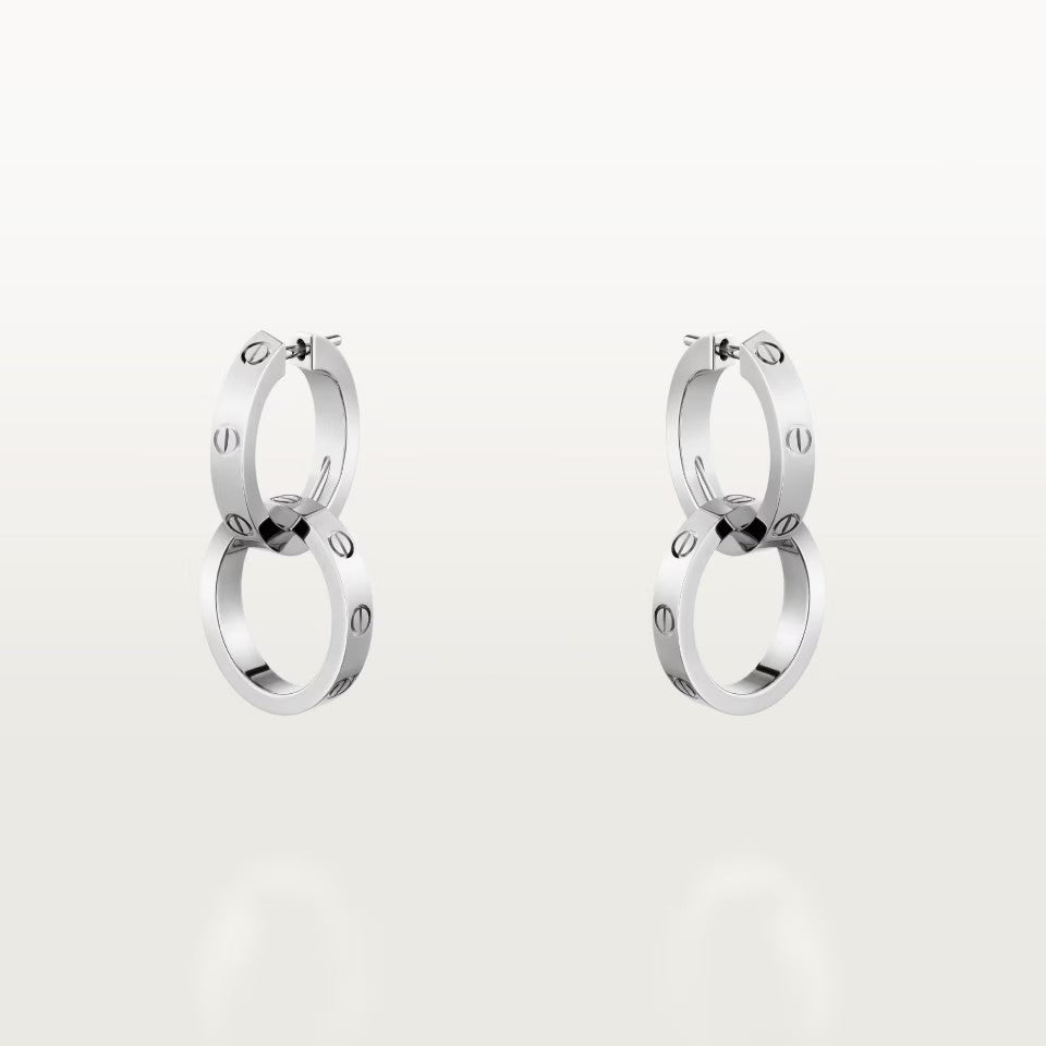 [ElanLuxe Jewelry]LOVE 3.3MM DANGLE EARRINGS