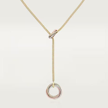 [ElanLuxe Jewelry]TRINITY DIAMONDS NECKLACE