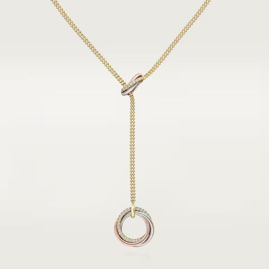[ElanLuxe Jewelry]TRINITY DIAMONDS NECKLACE
