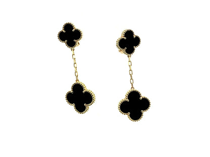 [ElanLuxe Jewelry]CLOVER 2 MOTIFS  EARRINGS (MULTIPLE CHOICESC